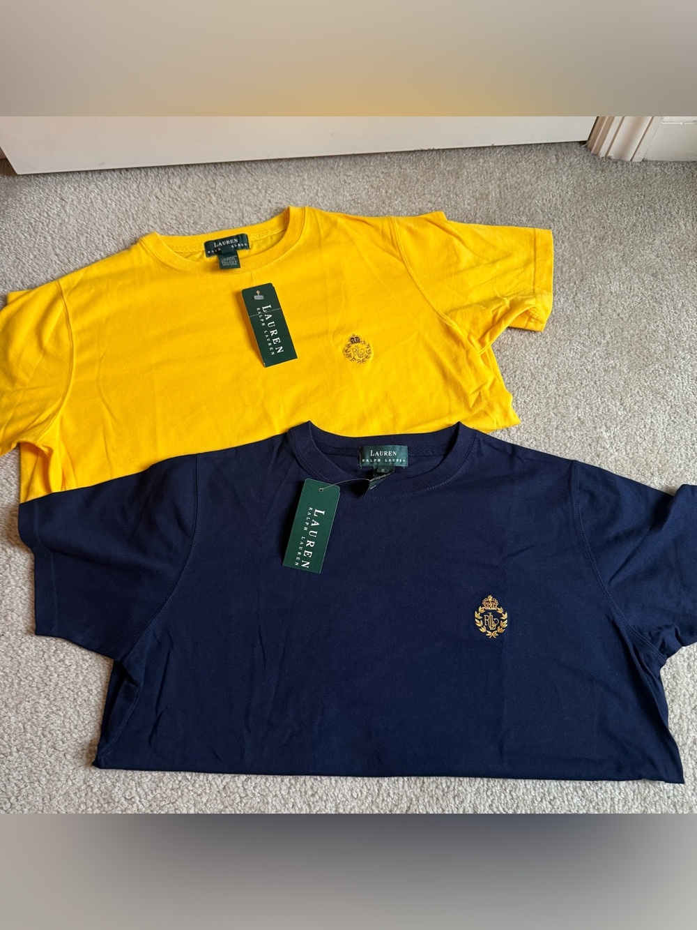 NWT Vintage Lauren Ralph Lauren Embroidered Crest T-Shirt Bundle Country Club
